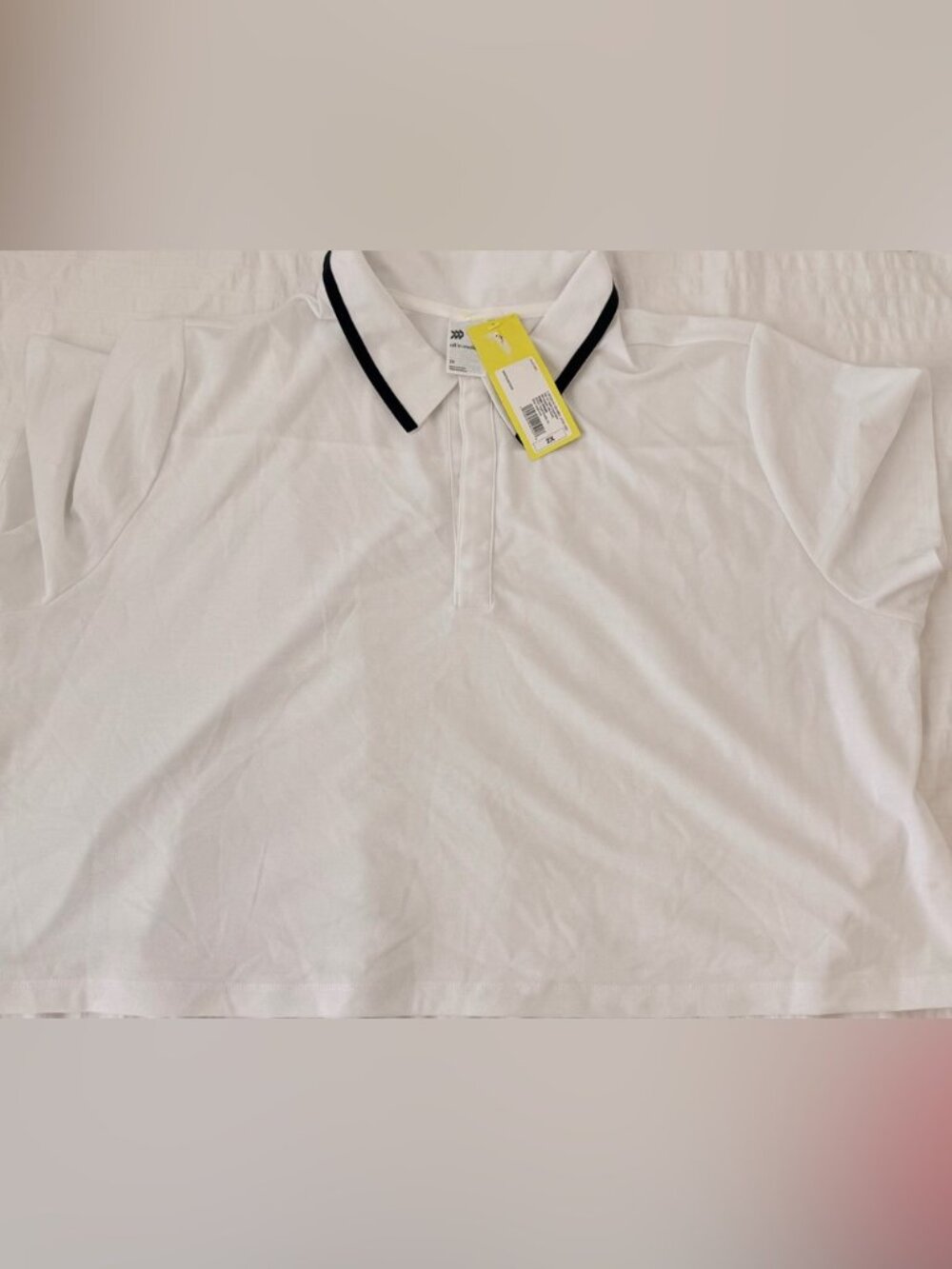 All In Motion White Polo Shirt Athletic Activewear 2X Plus Size NWT - Picture 4 of 6
